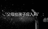 “父母抢孩子应入刑”
：一份反家暴报告的呼吁