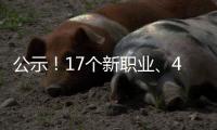公示！17个新职业、42个新工种亮相