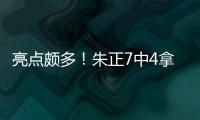 亮点颇多
！朱正7中4拿到11分1板2助 正负值+11